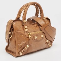 Pre Owned Balenciaga Brown Leather Mini Classic City Bag