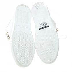 Pre Owned حذاء رياضي بالنسياغا أرينا جلد أبيض نعل سميك مقاس 40