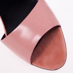 Pre Owned Balenciaga Pink Leather Neo Manhattan Slingback Sandals Size 40