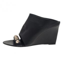 مملوكة مسبقًا  صندل بالنسيياغا أرينا جلد مرصع أسود مقاس 37