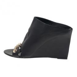 مملوكة مسبقًا  صندل بالنسيياغا أرينا جلد مرصع أسود مقاس 37