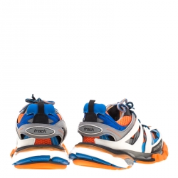مملوكة مسبقًا Balenciaga Multicolor Leather/Mesh Track Lace Up Sneakers Size 41