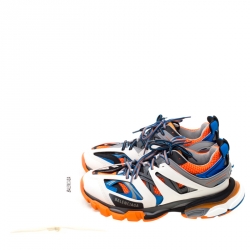مملوكة مسبقًا Balenciaga Multicolor Leather/Mesh Track Lace Up Sneakers Size 41