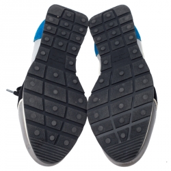 مملوكة مسبقًا Balenciaga Multicolor Leather and Suede Race Runner Sneakers Size 36