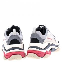 مملوكة مسبقًا Balenciaga Multicolor Mesh, Nubuck And Leather Triple S Platform Sneakers Size 39