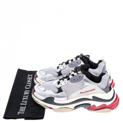 مملوكة مسبقًا Balenciaga Multicolor Mesh, Nubuck And Leather Triple S Platform Sneakers Size 39