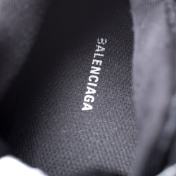 Pre Owned Balenciaga Black Leather And Mesh Track Trainers Size 39