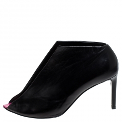 مملوكة مسبقًا حذاء بوط بالنسيياغا جلد بني تصميم القفص للكاحل مقاس 38