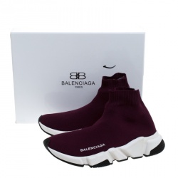 مملوكة مسبقًا حذاء رياضي بالنسياغا Speed Trainer قماش تريكو عنابي مقاس 37