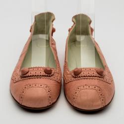 Pre Owned Balenciaga Vieux Rose Arena Ballerina Flats Size 39