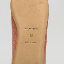 Pre Owned Balenciaga Vieux Rose Arena Ballerina Flats Size 39