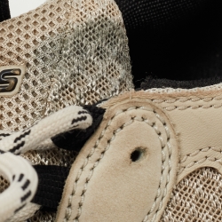 مملوكة مسبقًا Balenciaga Grey Mesh and Leather Triple S Sneakers Size 37