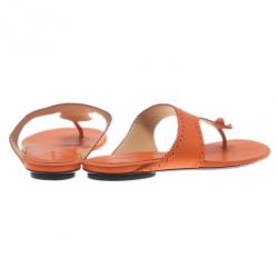 مملوكة مسبقًا صندل بالنسياغا برتقالي سيور بروج مقاس 39.5