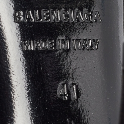 Pre Owned Balenciaga Black Satin Sequins Embellished Talon Slash Pumps Size 41