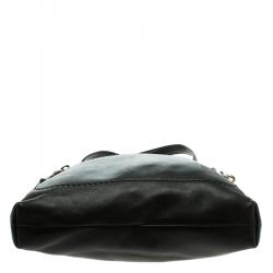 Bally Black Leather B Logo Crossbody Bag