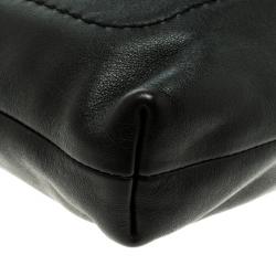 Bally Black Leather B Logo Crossbody Bag