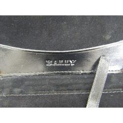 Bally Black Croc Embossed Leather Card Case
