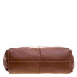 Bally Brown Leather Charm Hobo 