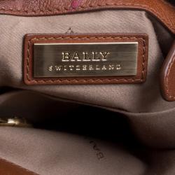 Bally Brown Leather Charm Hobo 