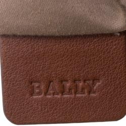 Bally Brown Leather Charm Hobo 