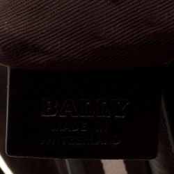 Bally Black Suede and Leather Web Tote
