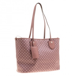 Bally Dusty Pink Printed Coated Canvas Bernina Tote
