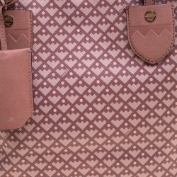 Bally Dusty Pink Printed Coated Canvas Bernina Tote