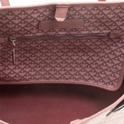 Bally Dusty Pink Printed Coated Canvas Bernina Tote