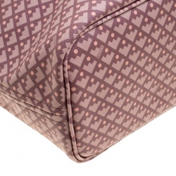 Bally Dusty Pink Printed Coated Canvas Bernina Tote