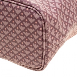 Bally Dusty Pink Printed Coated Canvas Bernina Tote
