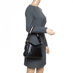 Pre Owned Bally Black Leather Shoulder Bag