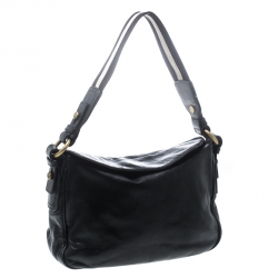 Pre Owned Bally Black Leather Shoulder Bag