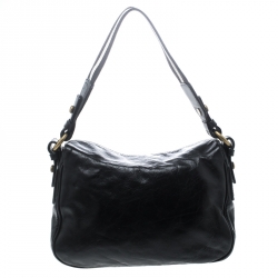 Pre Owned Bally Black Leather Shoulder Bag