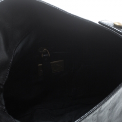 Pre Owned Bally Black Leather Shoulder Bag