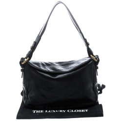 Pre Owned Bally Black Leather Shoulder Bag