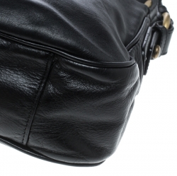 Pre Owned Bally Black Leather Shoulder Bag