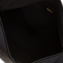 Bally Dark Brown Nylon and Leather Shopper Tote 