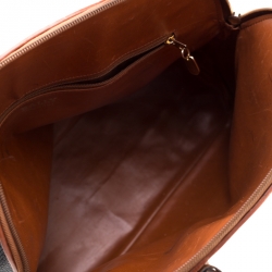 Pre Owned Bally Black/Brown Signature Leather Satchel