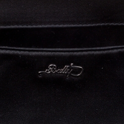 Bally Black Leather Studded Clutch