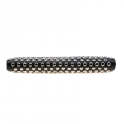 Bally Black Leather Studded Clutch