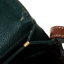 Pre Owned Bally Green/Brown Leather Vintage Crossbody Bag