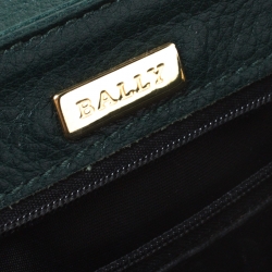 Pre Owned Bally Green/Brown Leather Vintage Crossbody Bag