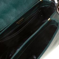 Pre Owned Bally Green/Brown Leather Vintage Crossbody Bag