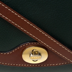 Pre Owned Bally Green/Brown Leather Vintage Crossbody Bag