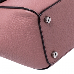 Bally Old Rose Leather Small Top Handle Bag