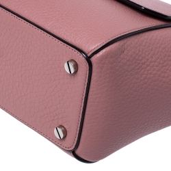 Bally Old Rose Leather Small Top Handle Bag