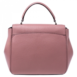 Bally Old Rose Leather Small Top Handle Bag