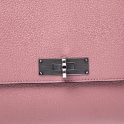 Bally Old Rose Leather Small Top Handle Bag