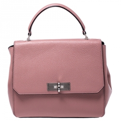 Bally Pink Leather Flap Top Handle  Bag