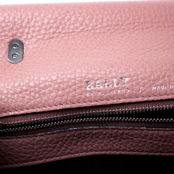 Bally Pink Leather Flap Top Handle  Bag